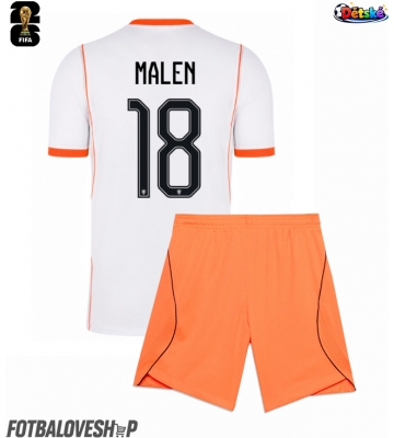 Nizozemsko Donyell Malen #18 Dětské Venkovní Dres MS 2026 Krátký Rukáv (+ trenýrky)